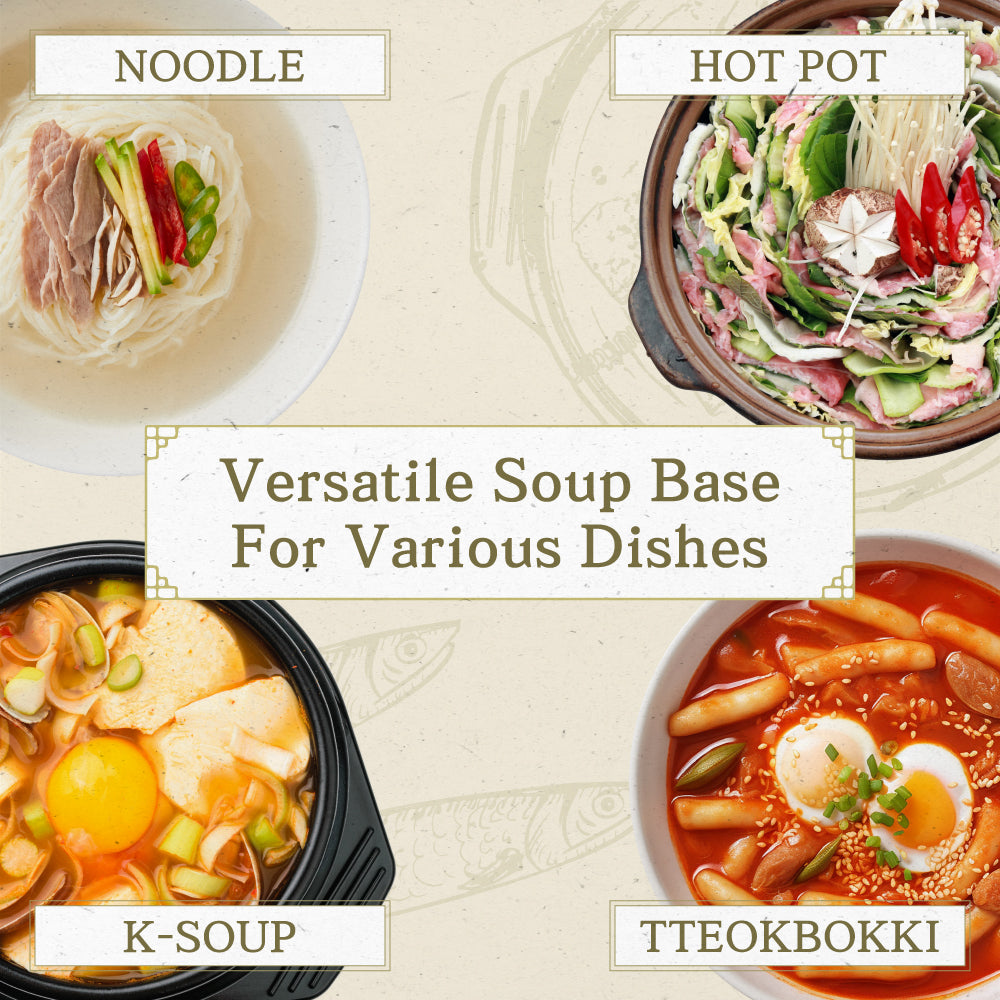 Korean Soup Broth Stock Anchovy Broth Tablet 2 PACK (4G X 100 TABLETS)