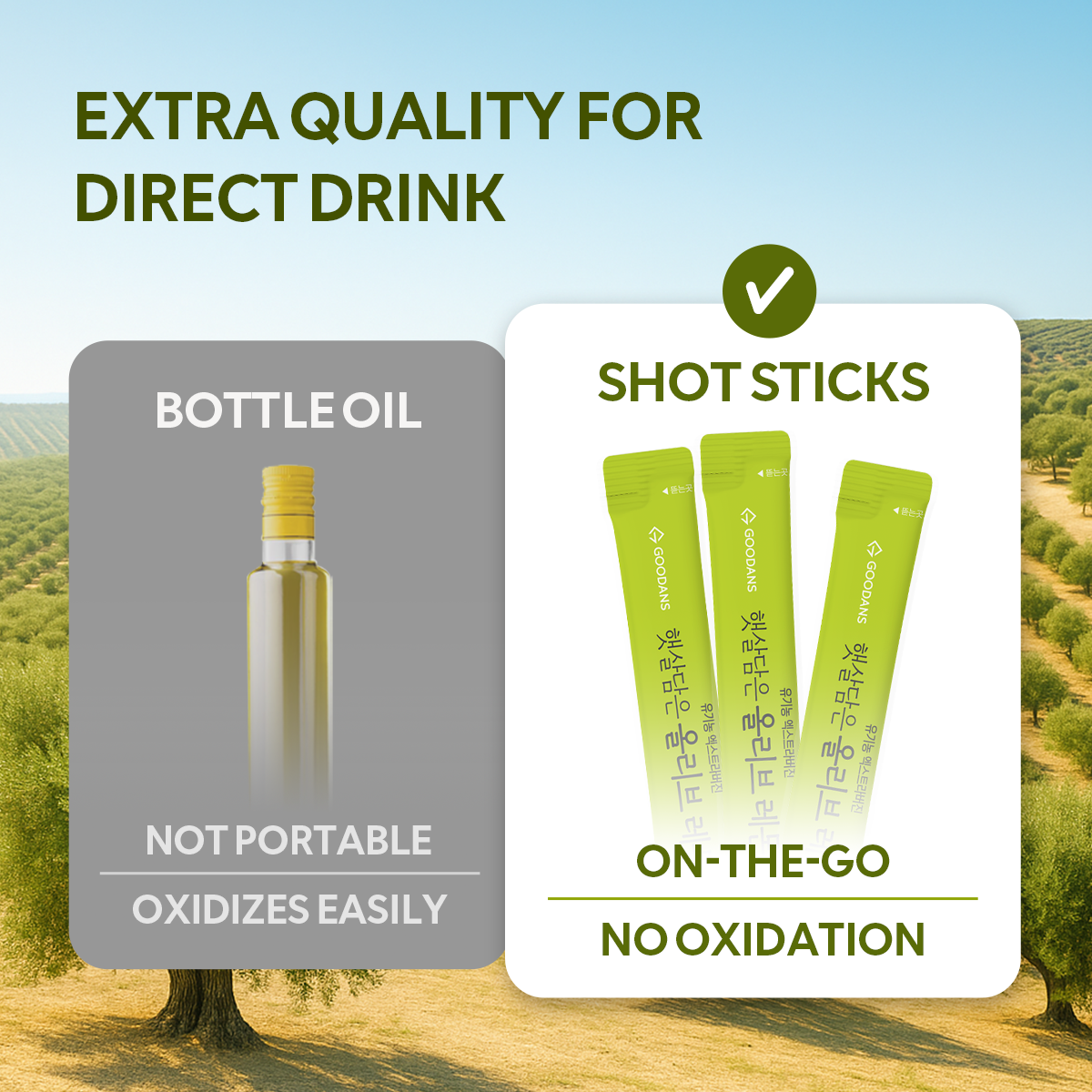 Organic Olive Oil Lemon Shot Detox Sticks, Extra Virgin Olive Oil 0.7 fl. oz x 14 Sticks