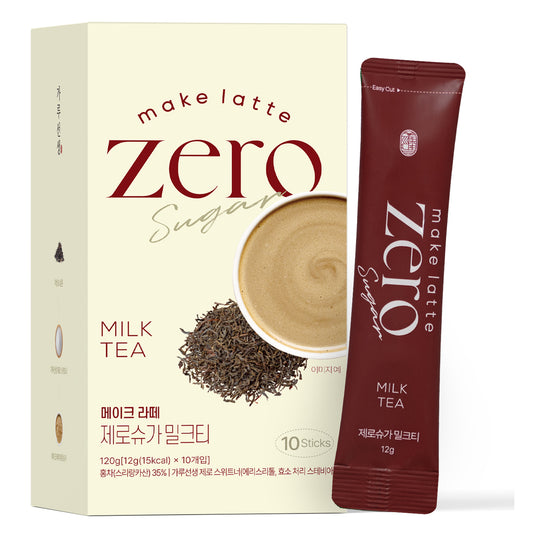 Milk Tea Powder Stick Korean sweet tea, Zero sugar (0.423 oz X 10 Sticks)