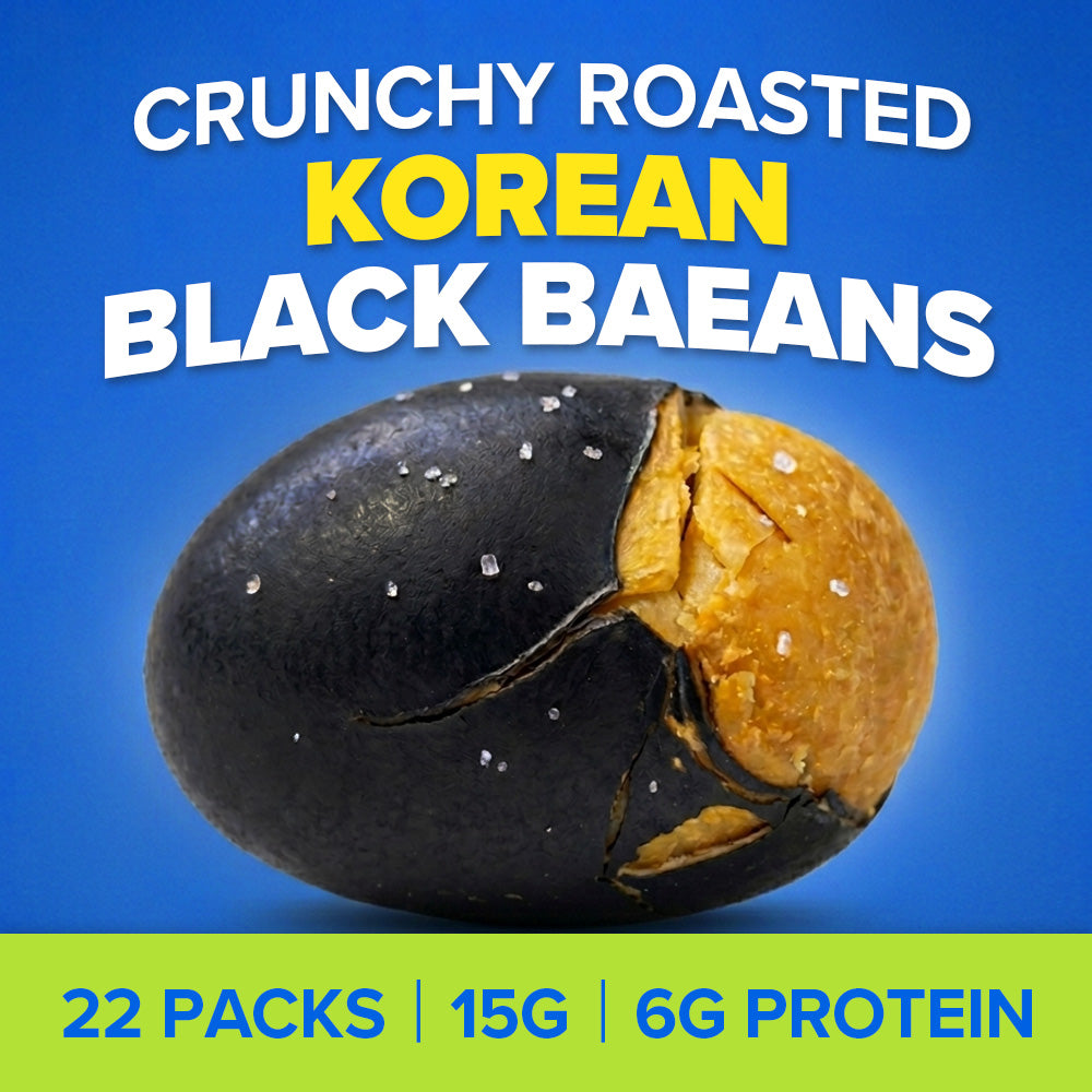 Roasted & Dried Korean Black Bean Snacks with Pink Salt (Seoritae) 22 Packs, 11.6 oz