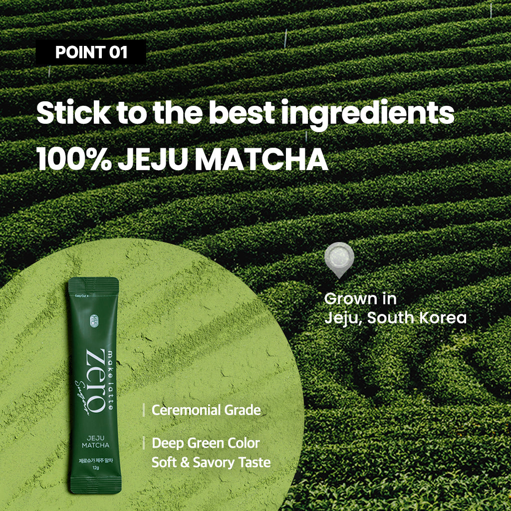 Matcha Powder for Latter Zero Sugar Easy 10 Sticks