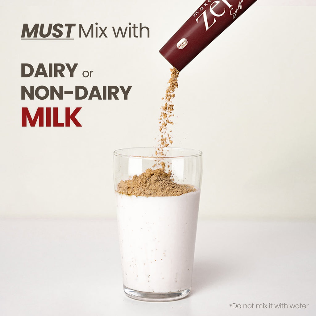 Milk Tea Powder Stick Korean sweet tea, Zero sugar (0.423 oz X 10 Sticks)