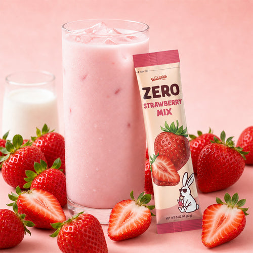 Kim’s Table Korean Strawberry Flavored Mix Zero Sugar, Sweet & Creamy, 12g x 10 sticks, 4.23 OZ